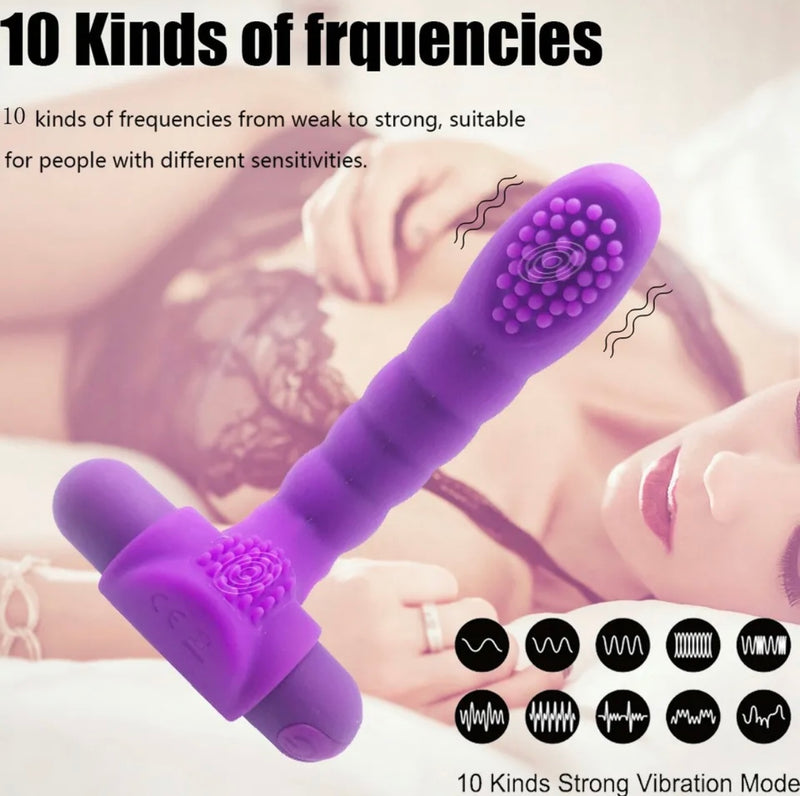 Finger Vibrator G-spot Clit Massager Stimulator Sex Toys for Women Rechargeable