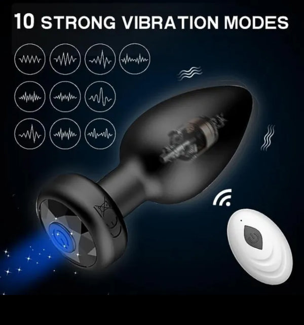 Remote Anal Butt Plug Vibrator Male 10 Speeds Prostate Massager Sex Toys for Men