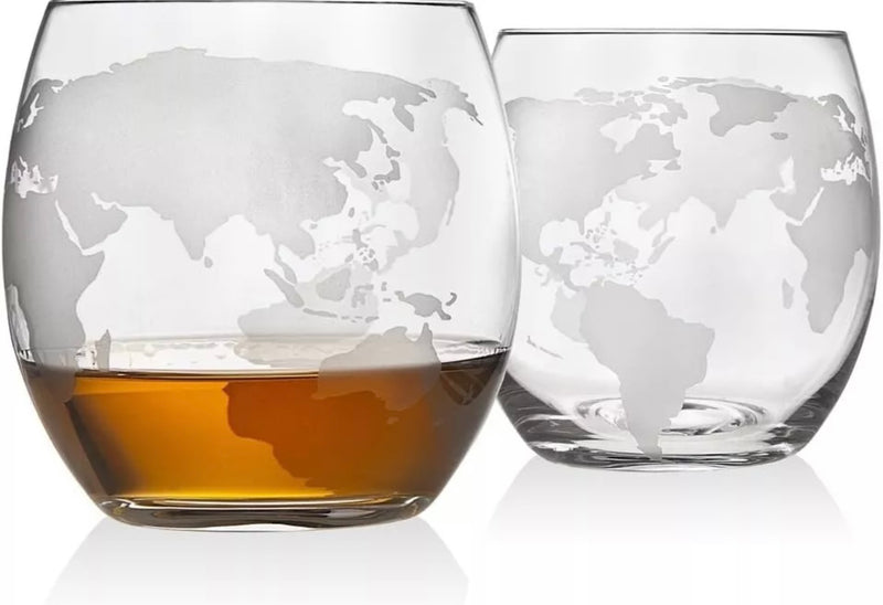 Whiskey Decanter Globe Set With 2 Glass Sets