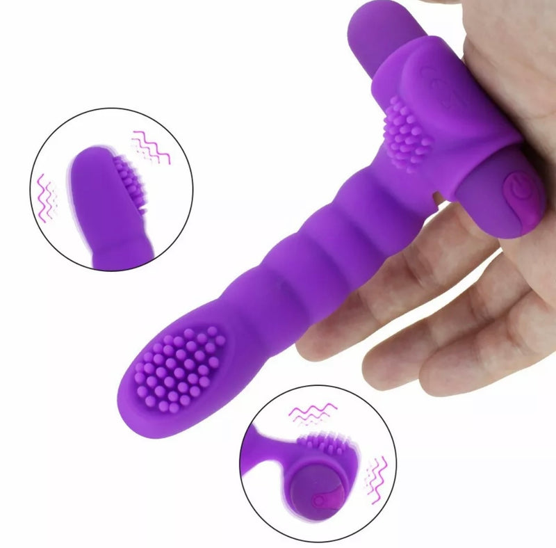 Finger Vibrator G-spot Clit Massager Stimulator Sex Toys for Women Rechargeable