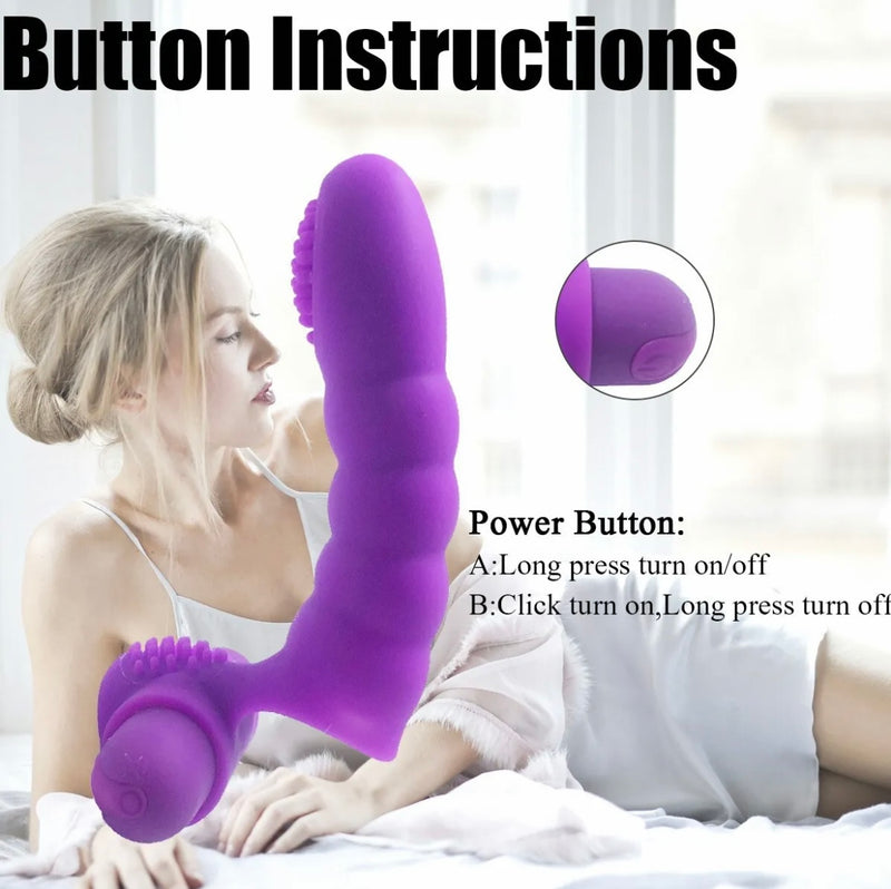 Finger Vibrator G-spot Clit Massager Stimulator Sex Toys for Women Rechargeable