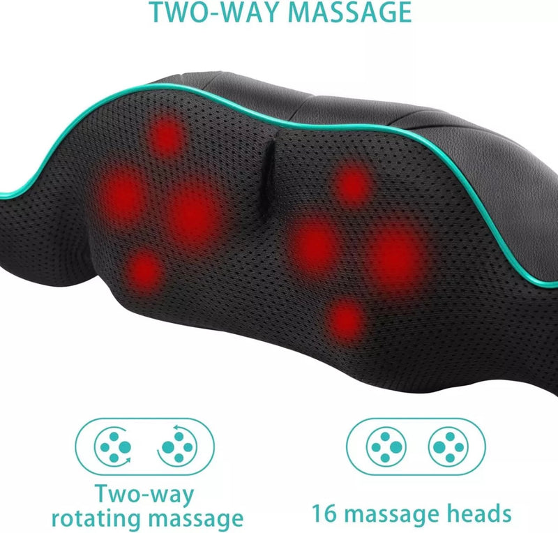 Wireless Shiatsu Neck & Shoulder Massager (Carry on bag included)