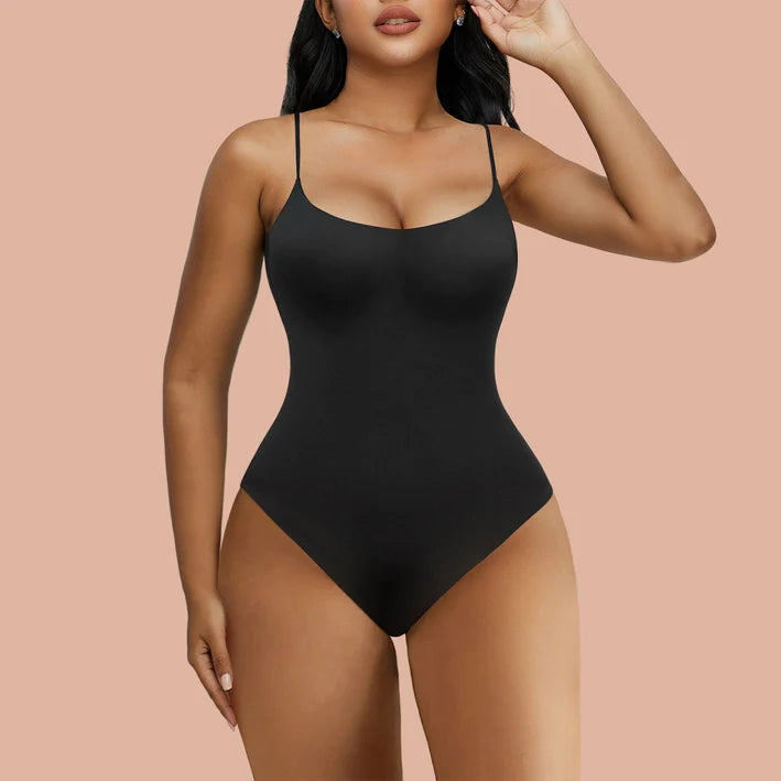 Second-Skin Feel Scoop Neck Cami Top Thong Bodysuit