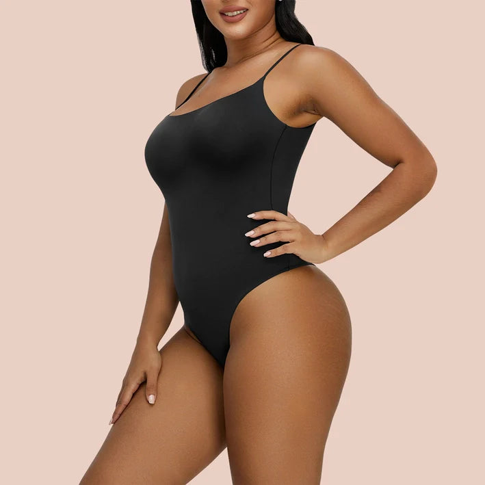 Second-Skin Feel Scoop Neck Cami Top Thong Bodysuit